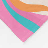 Cute Rainbow Unicorn en Stars Girly Pink Monogram Fleece Deken (Hoek)