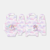 Cute Rainbow Unicorn Magical Birthday Bedankdoosjes (Uitgevouwen)