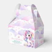 Cute Rainbow Unicorn Magical Birthday Bedankdoosjes (Voorkant Zijde)