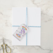 Cute Rainbow Unicorn Magical Birthday Cadeaulabel (Met Touw)