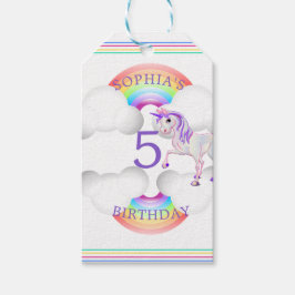 Cute Rainbow Unicorn Magical Birthday Cadeaulabel