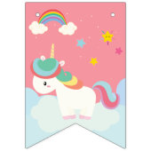 Cute Rainbow Unicorn met sterren. Vlaggetjes (Derde vlag)