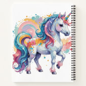 Cute Rainbow Unicorn Notitieboek (Achterkant)