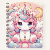 Cute Rainbow Unicorn Notitieboek (Voorkant)