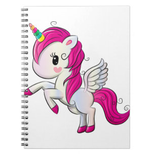 Cute rainbow unicorn notitieboek
