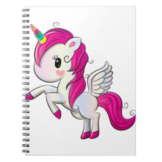 Cute rainbow unicorn notitieboek