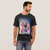 Cute Rainbow Unicorn Otter Riding A Unicorn 2 T-shirt (Voorkant volledig)