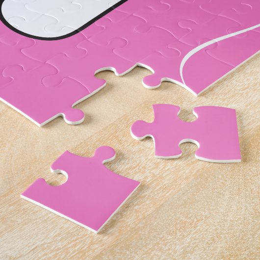 Cute Rainbow Unicorn Persoonlijke naam Legpuzzel (Zijkant)