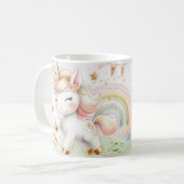 Cute Rainbow Unicorn Porcelain Mug Koffiemok (Voorkant links)