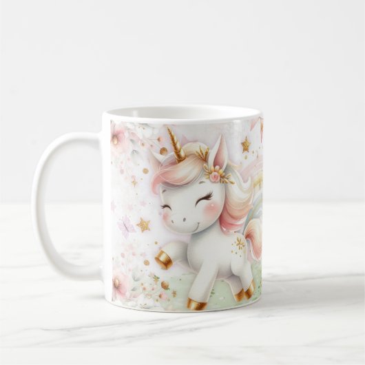 Cute Rainbow Unicorn Porcelain Mug Koffiemok (Links)