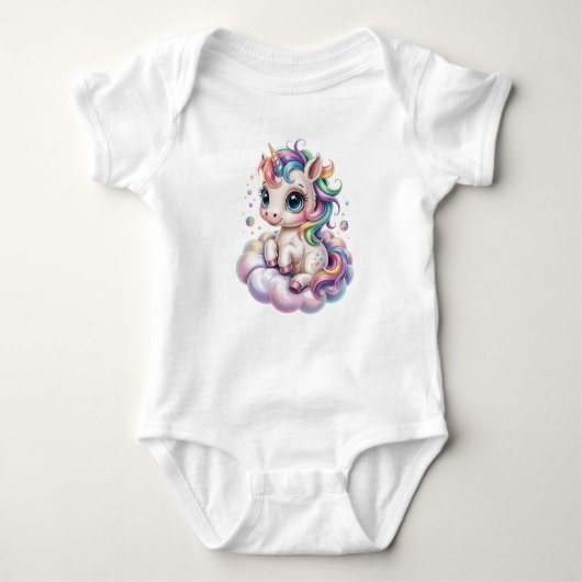 Cute Rainbow Unicorn Romper (Voorkant)