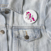 Cute rainbow unicorn ronde button 5,7 cm (In situ)