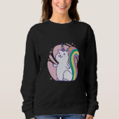 Cute rainbow unicorn squirrel trui (Voorkant)