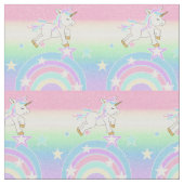Cute Rainbow Unicorn Stof (Close Up)