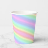 Cute Rainbow Unicorn Stripes Papieren Bekers (Achterkant)