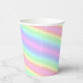 Cute Rainbow Unicorn Stripes Papieren Bekers (Rechts)