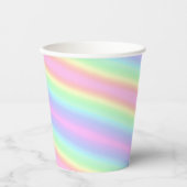 Cute Rainbow Unicorn Stripes Papieren Bekers (Voorkant)