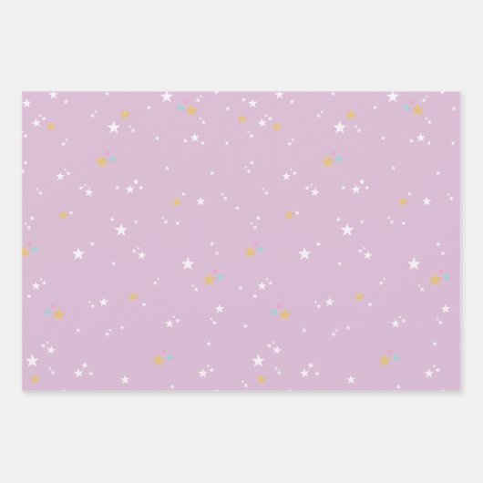 Cute Rainbow Unicorn Wrapping Paper Sheet Set (Voorkant 3)