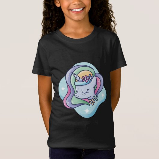 Cute Rainbow Unicorny T-shirt (Voorkant)