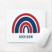 Cute Rainbow Unique Boy Personalised Custom Name Muismat (Met muis)