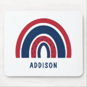 Cute Rainbow Unique Boy Personalised Custom Name Muismat (Voorkant)