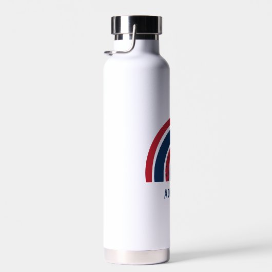 Cute Rainbow Unique Boy Personalised Custom Name Waterfles (Rechts)