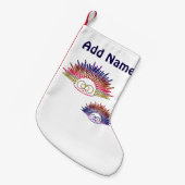 Cute Rainbow Urchins Kleine Kerstsok (Voorkant (Hangend))