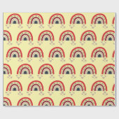Cute Rainbow valentine's  day Mug Wrapping Paper Cadeaupapier (Vlak)