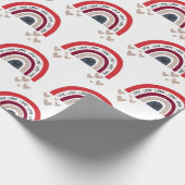 Cute Rainbow valentine's  day Wrapping Paper Cadeaupapier (Hoek)