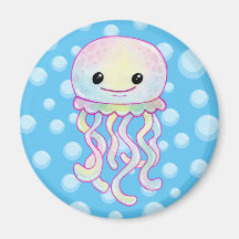 Cute Rainbow Waterverf Jellyfish