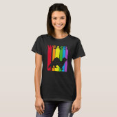 Cute Rainbow Weasel Animal T-shirt (Voorkant volledig)
