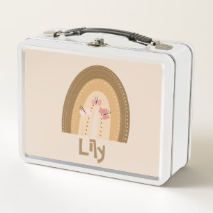 Cute Rainbows Butterflies Pink Brown Bohemen