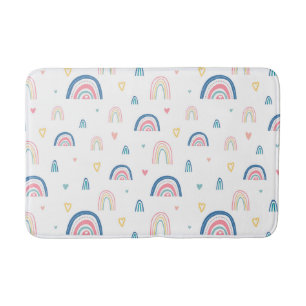 Cute Rainbows & Hearts Pattern Badmat