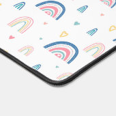 Cute Rainbows & Hearts Pattern Bureaumat (Hoek)