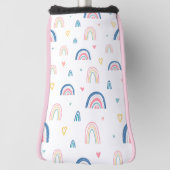 Cute Rainbows & Hearts Pattern Golfheadcover (Draai 90)