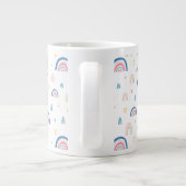 Cute Rainbows & Hearts Pattern Grote Koffiekop (Achterkant)