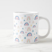 Cute Rainbows & Hearts Pattern Grote Koffiekop (Rechts)