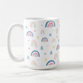 Cute Rainbows & Hearts Pattern Koffiemok (Links)