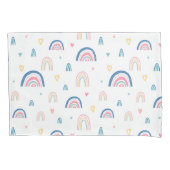 Cute Rainbows & Hearts Pattern Kussensloop (Voorkant)
