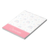 Cute Rainbows & Hearts Pattern Notitieblok (Linkerzijde)