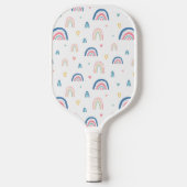 Cute Rainbows & Hearts Pattern Pickleball Paddle (Voorkant)