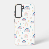 Cute Rainbows & Hearts Pattern Samsung Galaxy Hoesje (Achterkant)