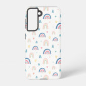 Cute Rainbows & Hearts Pattern Samsung Galaxy Hoesje (Achterkant)