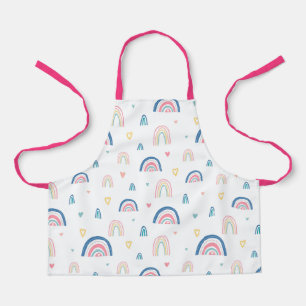 Cute Rainbows & Hearts Pattern Schort