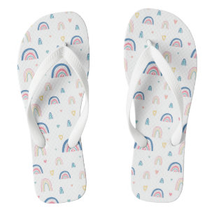 Cute Rainbows & Hearts Pattern Teenslippers