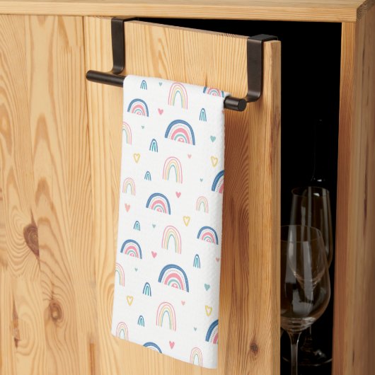 Cute Rainbows & Hearts Pattern Theedoek (Derde Gevouwen)