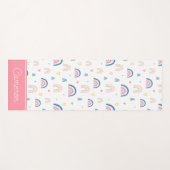 Cute Rainbows & Hearts Pattern Yogamat (Voorkant (horizontaal))