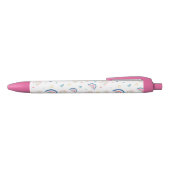 Cute Rainbows & Hearts Pattern Zwarte Inkt Pen (Bovenkant)
