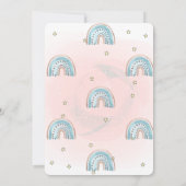 Cute Rainbows Stars Baby shower Kaart (Achterkant)