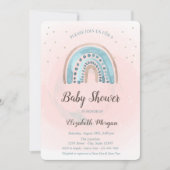 Cute Rainbows Stars Baby shower Kaart (Voorkant)